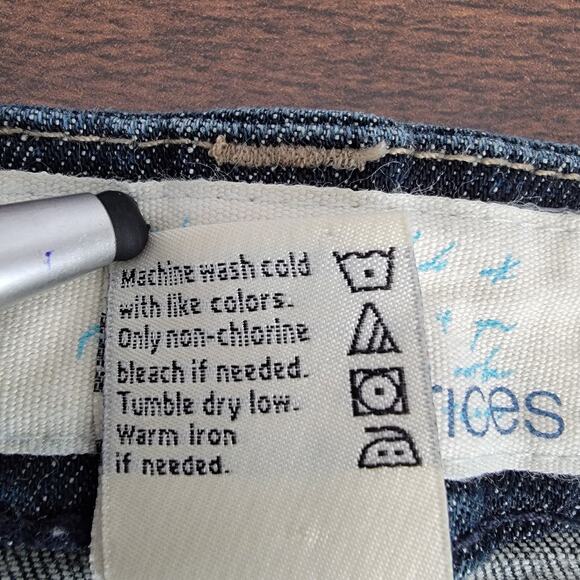 Maurices Denim Jean Mini Skirt Tulip Flare Dark Sz 16 Western Cowgirl Country - Picture 9 of 9